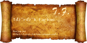 Török Farkas névjegykártya